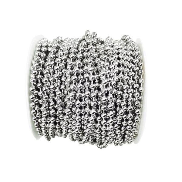 Polished Stainless Steel Bead Chain Necklace Ball Chain Jewelry Metal Bead Ball Chain