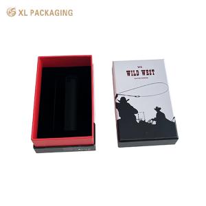 China Custom Design Perfume Paper Box Lid And Base Box Paperboard Perfume Gift Box Red Black Matte Perfume Packaging Boxes For Perfume on sale