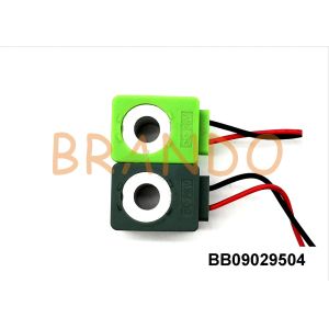 24V DC 9mm Pneumatic Solenoid Coil Wire Leads For 4V210E Series Black color