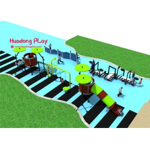 Funny Outdoor Playground Slides Linear Low Density Polyethylene Easy Installatio