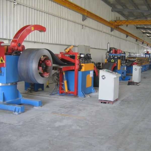 PLC Control Highway Guardrail Machine , W Beam Roll Forming Machine