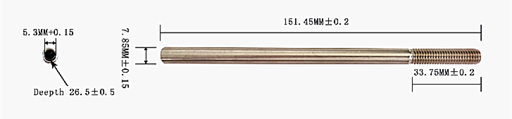 304 316 201 Stainless Steel Threaded Rod Customized Size Galvanized Surface