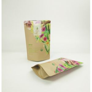 Custom Food Grade PLA Brown Kraft Paper Bags Pet Treats Food Cookies Edible