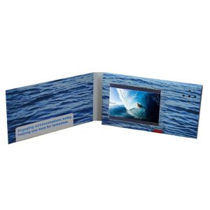 Digital 10 Inch Tft Lcd Video Brochure Card Full Color Printing 128MB Memory