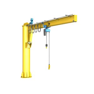 Quality Fixed Column Slewing Jib Crane Manual Rotate Lifting Box Type Support Frame Design for sale