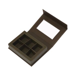 Customized Size 6 Lattices Empty Truffle Boxes With Inserts Handmade