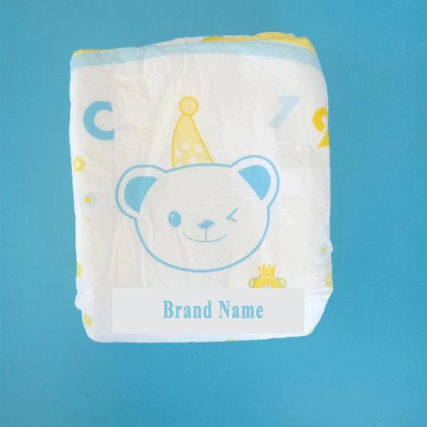 PE Backsheet Disposable Printed 3D Leak Prevention Channel Diaper with USA Fluff Pulp