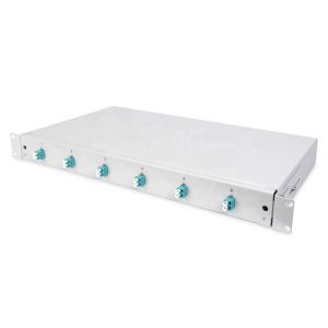 Quality 6-12C Fiber Optic Patch Panel Fully Assembled 19&quot; 1U With 6 LC SC ST for sale