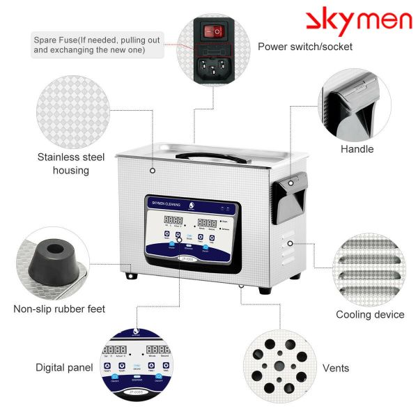 Buy 1.19 Gallon 40KHz Benchtop Ultrasonic Cleaner 200W at wholesale prices