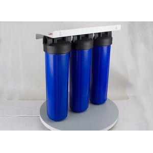 20'' big blue whole house water filter housings 1'' port with triple sump