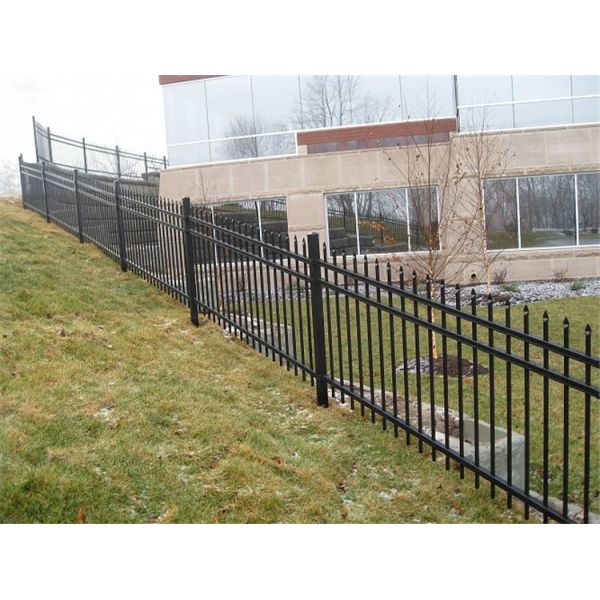 High quality galvanized garrison steel picket fence for sale/manufacture price