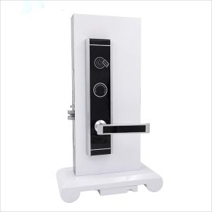 Silver Zinc Alloy Hotel Smart Locks RFID Card Mechanical Key Unlock Lightweight