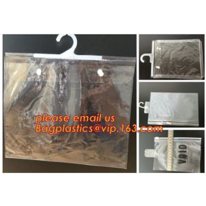 biodegradable Clothes Underwear PVC Packaging Bag With Hook Display Bikini