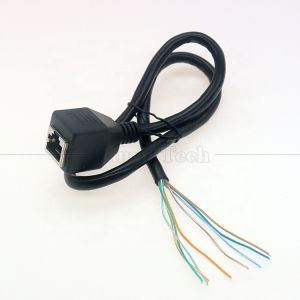 High Quality Network Ethernet Cta6 26AWG RJ45 8p8c Female Socket to Open Tinned