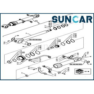 LZ012110 Bucket Cylinder Seal Kit Fits Crawler Excavator CX350D LC Case Service