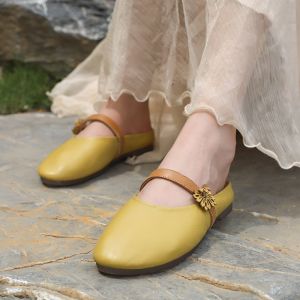 HZM019 Slippers, Women'S Literary Temperament, Flat-Bottomed, Versatile, Soft