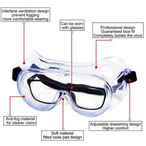 PPE Washable Scratch Proof Medical Protective Goggles