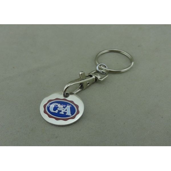 Buy Die Struck Customized Enamel Trolley Token Keyring For Ornaments at wholesale prices