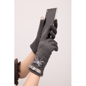 Buy cheap lady dress gloves, touching effect, cute bow from wholesalers