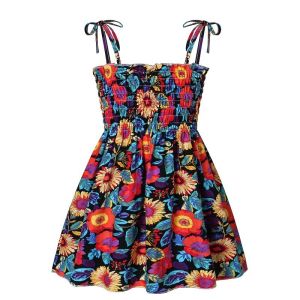 Printing Kids Beach Dress Summer Children'S Clothing Sleeveless