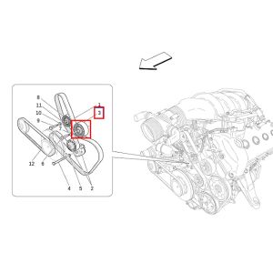 For Maserati Quattroporte AC Compressor Belt Tightening Pulley OEM 227894 172537