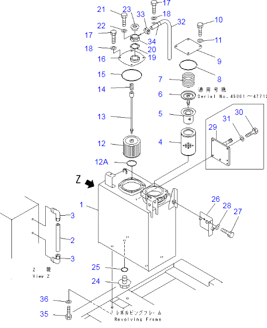 203-60-61160 2036061160 203-60-61161 2036061161 Hydraulic Tank Rod For KOMATSU Excavator Parts