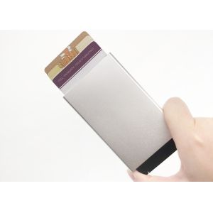 Aluminum Pop Up Credit Card Wallet Holder Rectangle Customized Logo