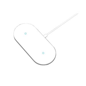 Magnetic ABS PC 20W 205KHz Twin Coil Qi Charger Pad