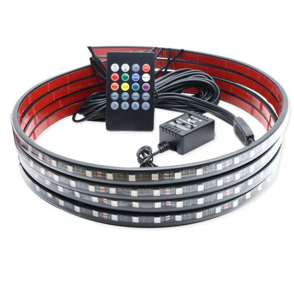 Buy Colorful Voice Control Ambience Car Headlight Led Strip Decorative RF Rgb 5050 at wholesale prices