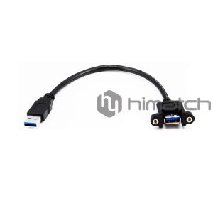 Normal USB3 Vision Cable / USB 3.0 Male To Female Extension Cable With Panel