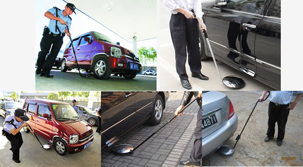 Telescopic Handle Under Vehicle Inspection System Acrylic Mirror For Hotel