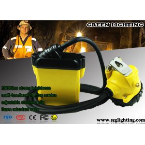 25000 Lux Brightness CREE Miners Helmet Light With Low Power Warning Function