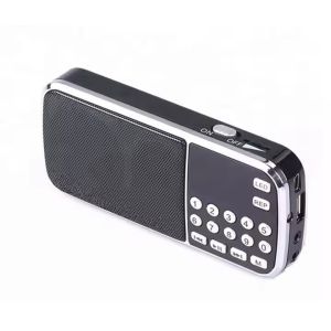 USB/TF Slot Portable Radio Player with FM/MW/SW 3 Band and Built-In Speaker