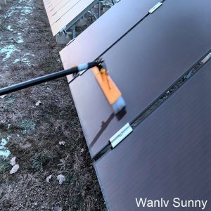 Solar Panel Cleaning Brush with Telescopic Handle and Water Pump Customized