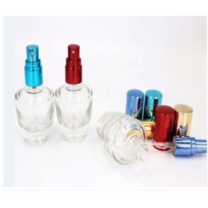 Clear Refillable Glass Perfume Bottle 30ml Capacity With Aluminum Sprayer