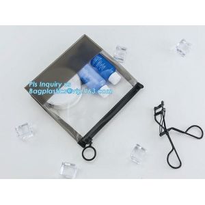 Pouch Slider plastic Zipper Folder PVC Clear cosmetic bag pencil pen packaging