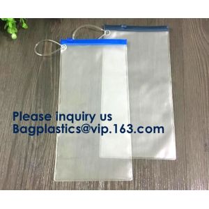 Custom Waterproof Clear PVC Slider k Bubble Cosmetic Bags,Clear PVC PP OPP PE