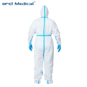 ISO 13688 EN14126 PPE White Protective Coverall Suit 185cm