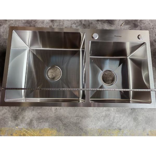 Buy Double Functionality Kitchen Sink With Double Bowl And Faucet at wholesale prices