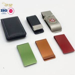 Quality Card Holder Metal Wallet Clip Men Engraved Logo Stainless Steel for sale