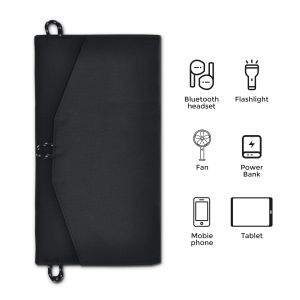 China 740g Sunpower ETFE 3 Fold 21w 20w Folding Solar Panel Portable Foldable Solar Charger Bag for Phone on sale