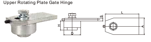 Fence Steel Swing Gate Pivot Hinges Heavy Duty Adjustable Upper Bolt On Bearing