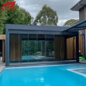 Smart Remote Controlled Aluminum Garden Pergola Waterproof Windproof Gazebo
