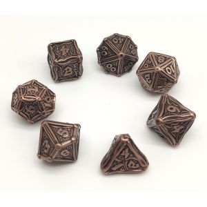 Nontoxic Handcrafted Metal Dice Set , Lightweight Dice Sharp Edges