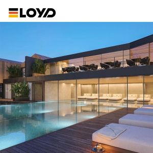 5 Tracks Thermal Break Fixed Aluminium Windows Double Glass Sheerline