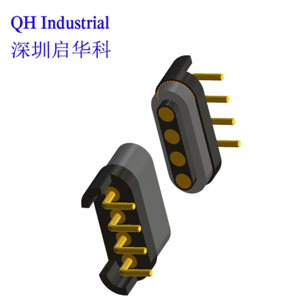 4Pin Russian Federation Mobile Phone Battery Connector Magnetic Spring Loaded Connector Magnetic Pogo Pin Usb Connector