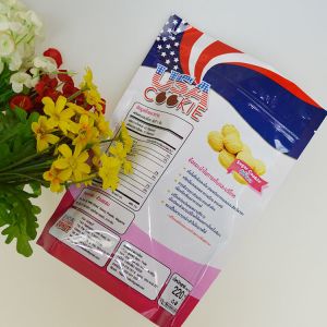 customized hot sale custom print plastic food packaging bag with zipper on top