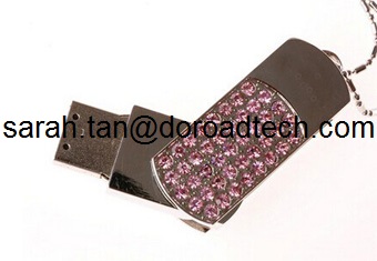 Novelty Diamond Swivel Promotional Gift High Quality Full Capacity USB Flash Drive
