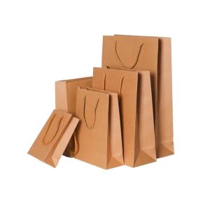 recyclable custom brown kraft paper bag