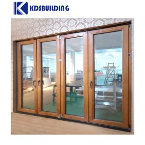 KDSBuilding China Factory Cheap Price Simple Teak Wood Front Folding Door Design